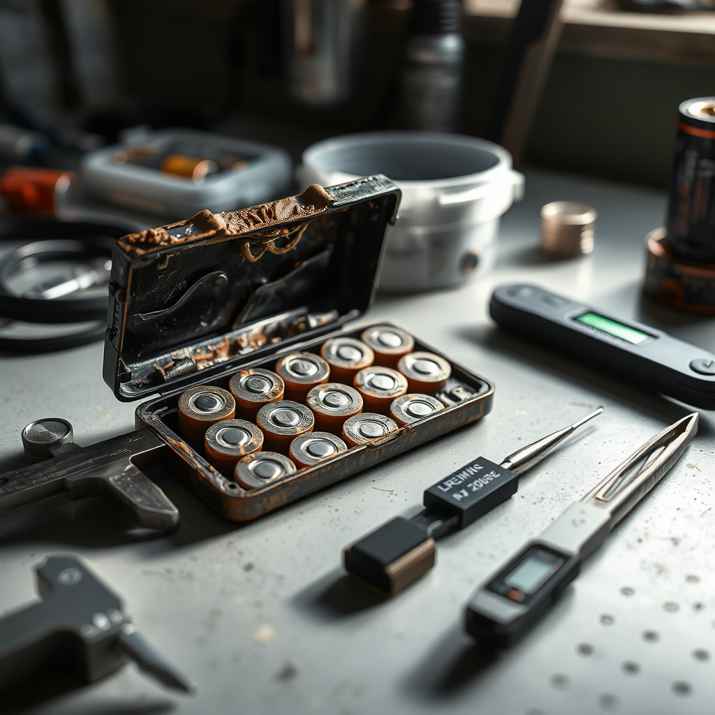 Nolietots baterijas bloks ar 18650 šūnām