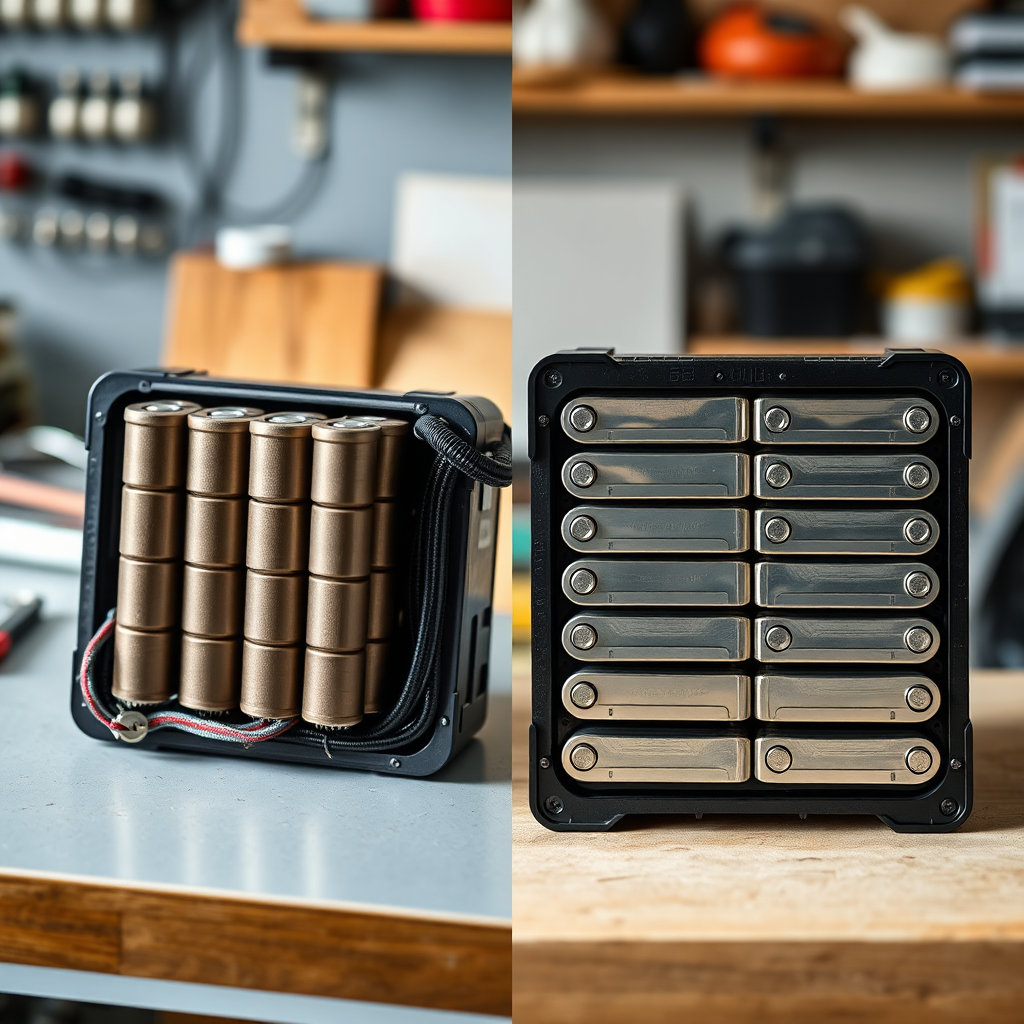 Skrejriteņa baterijas bloks pirms un pēc atjaunošanas